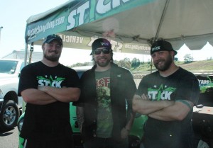 Jarrod and Damian at Stick tent