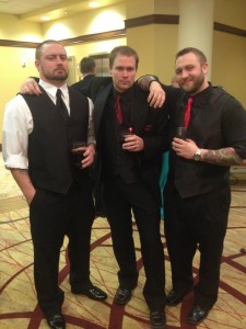 Jarrod and Damian in dress clothes