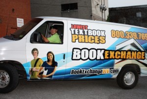 Jarrod in Book Exchange Van