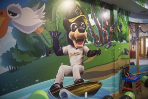 Wall Wrap at Ronald McDonald house with WV Black Bear