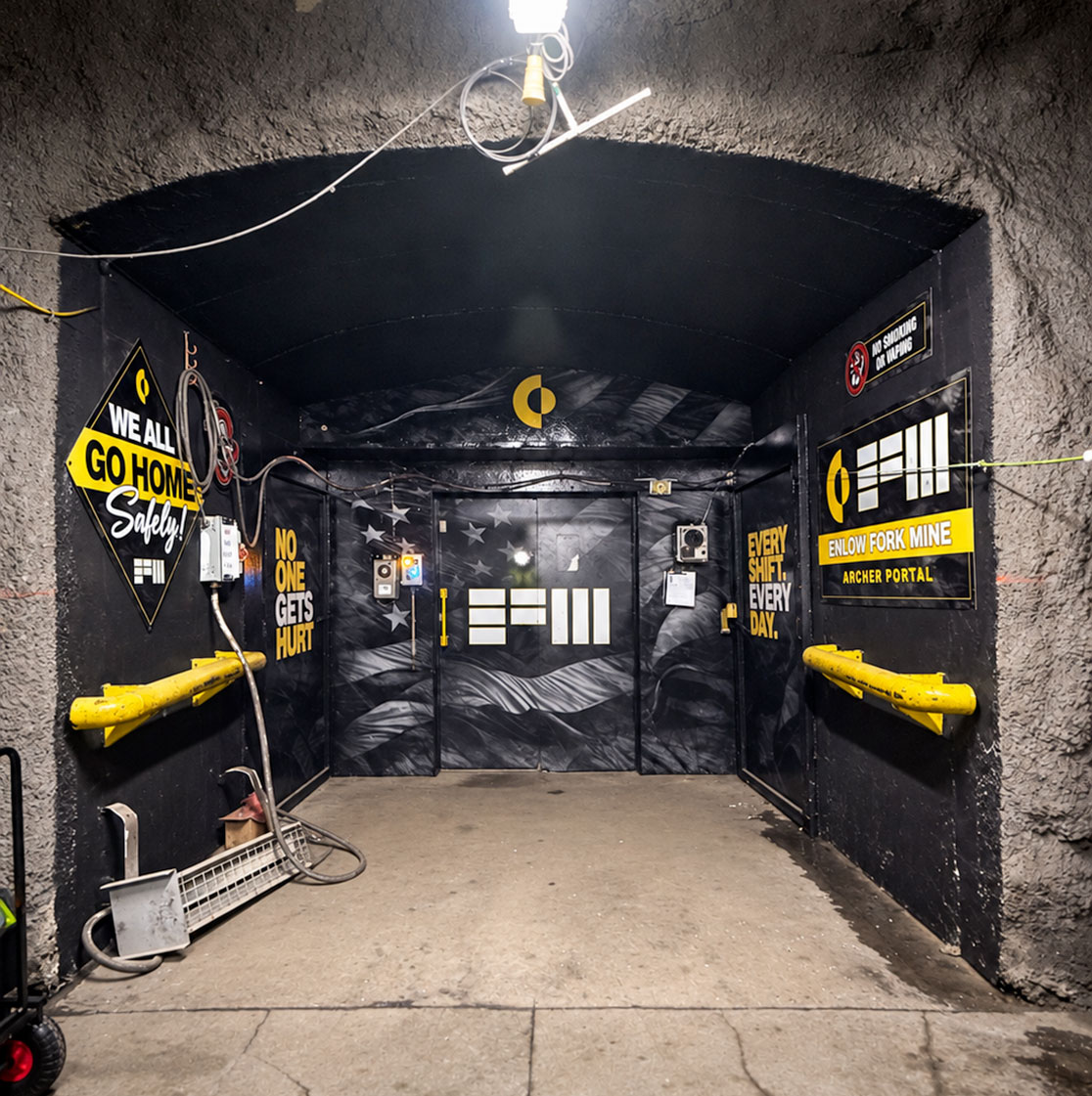 Elevator after the wrap installation